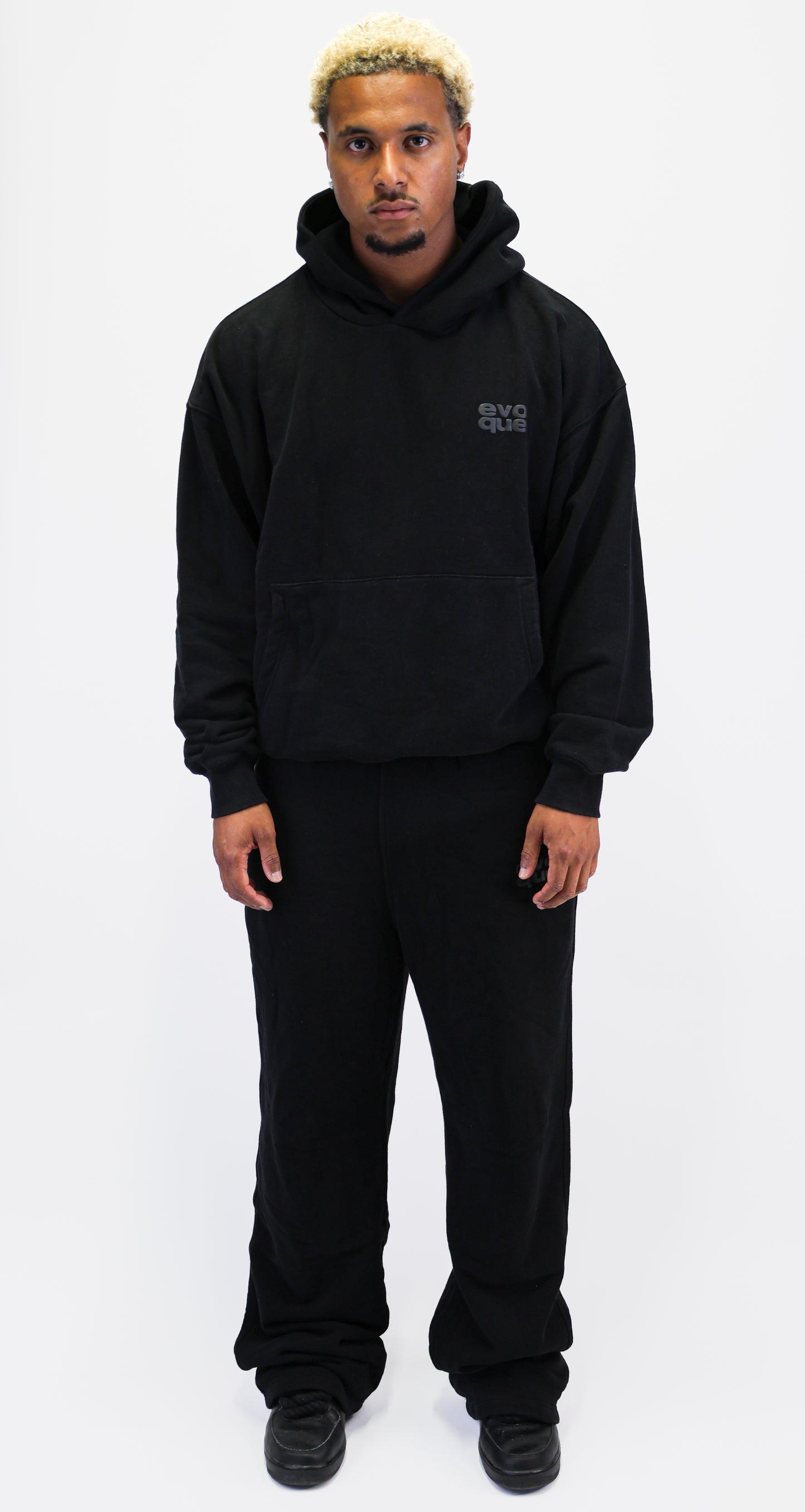 BLACK OPEN LEG JOGGER (PREORDER)