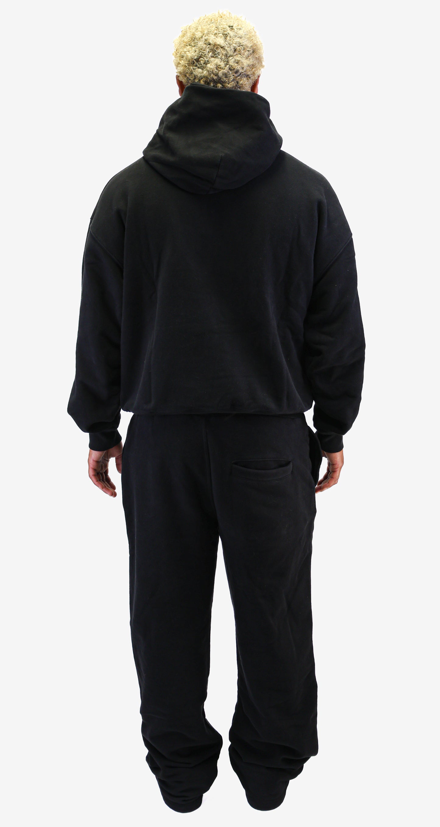 BLACK OPEN LEG JOGGER (PREORDER)